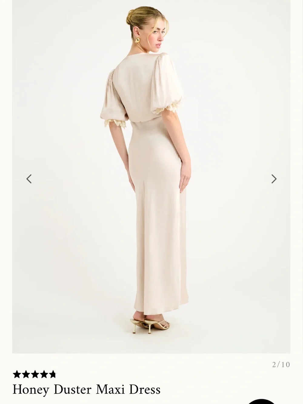 Rumored Cream Lace-Trim Maxi Dress - Picture 2 of 2